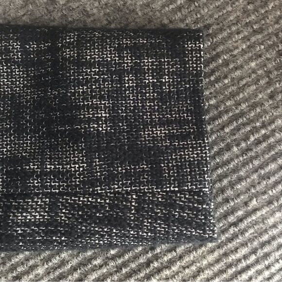 Coldwater Creek Blazer Women Size 10 Navy Tweed Cotton-Linen Blend Open Front - Picture 9 of 12